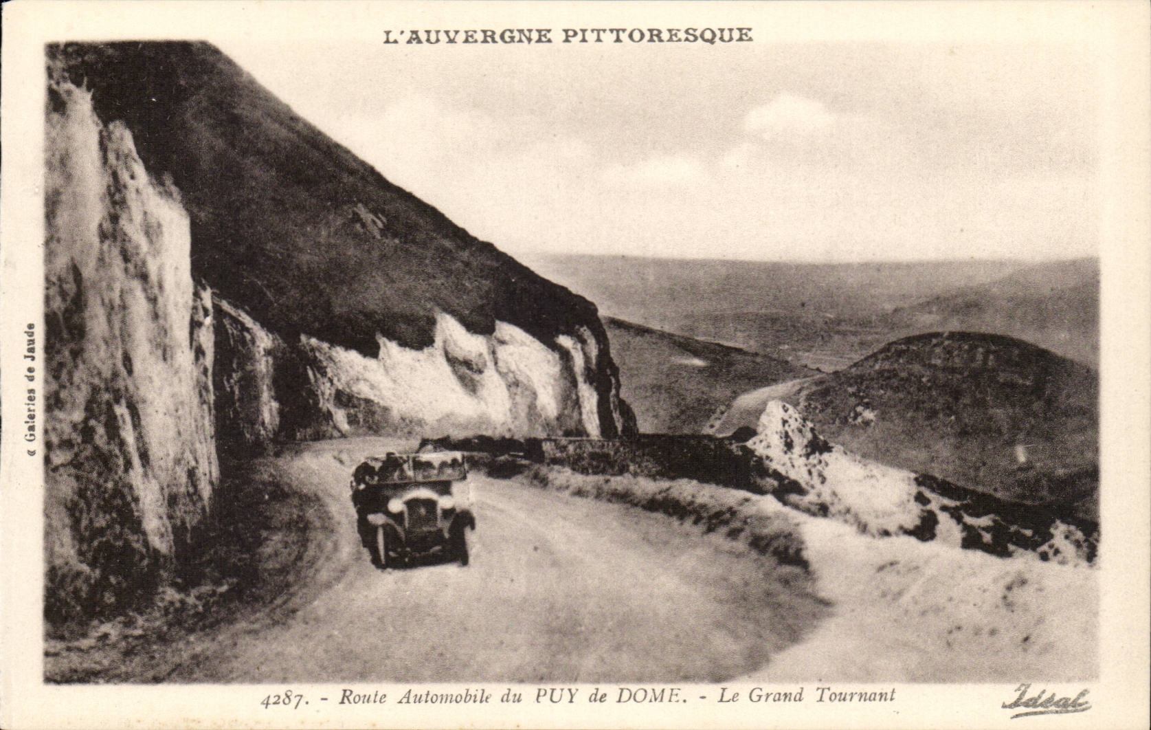 Puy de Dome Road Automobile - the Great Turning - CPA