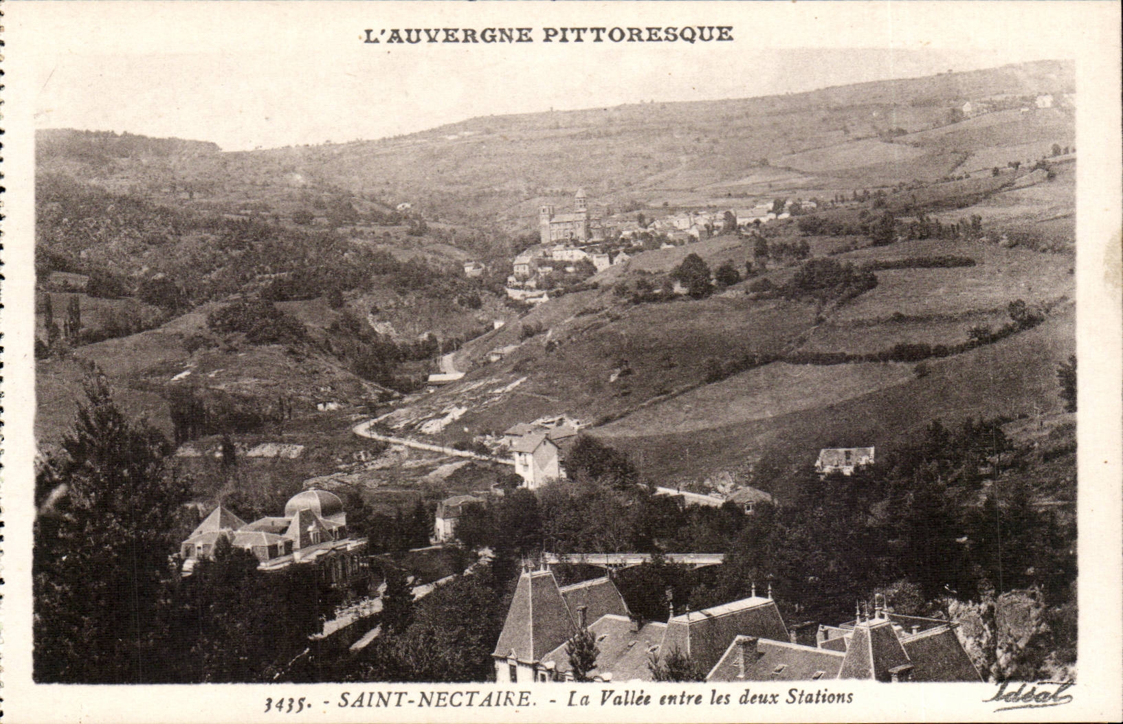 CPA Auvergne Saint Nectary the valley enters the two stations