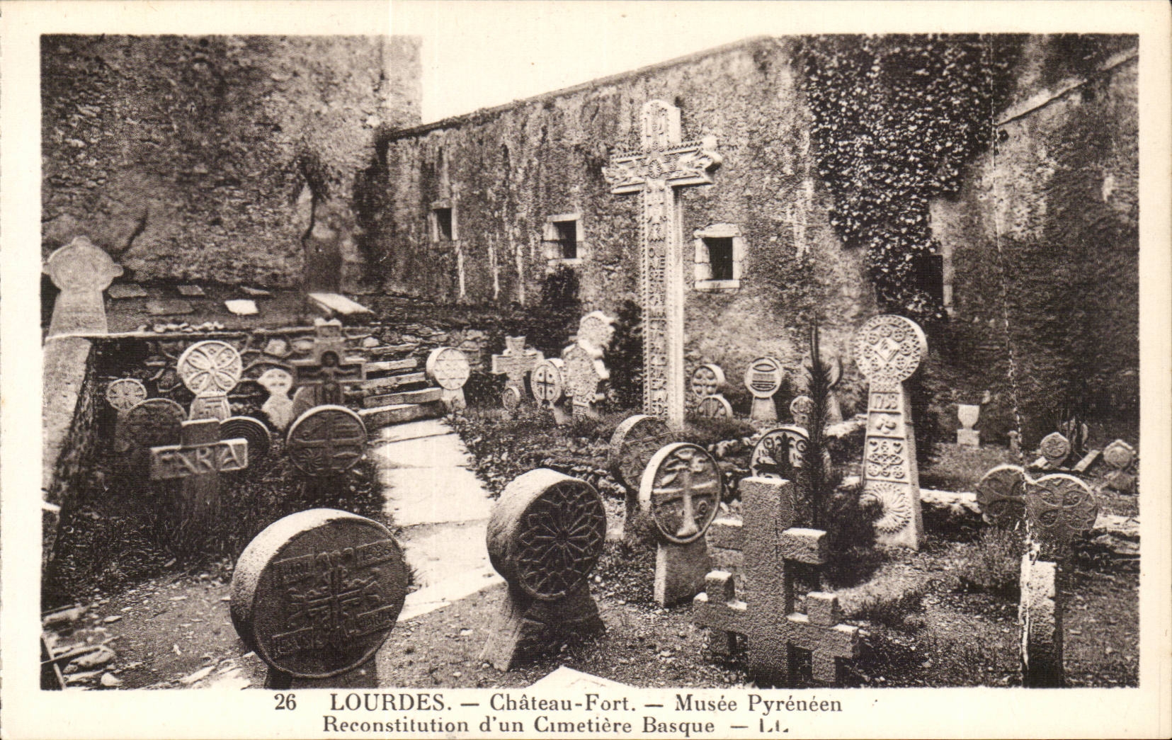 Lourdes - Castle Fort - Pyrenean Museum - Reconstitution of a Cemetery Basque CPA