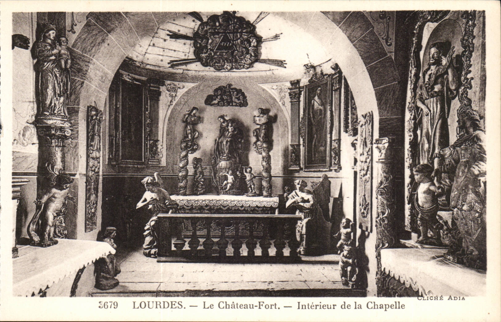 Lourdes - the Castle Fort - Interior of Vault CPA