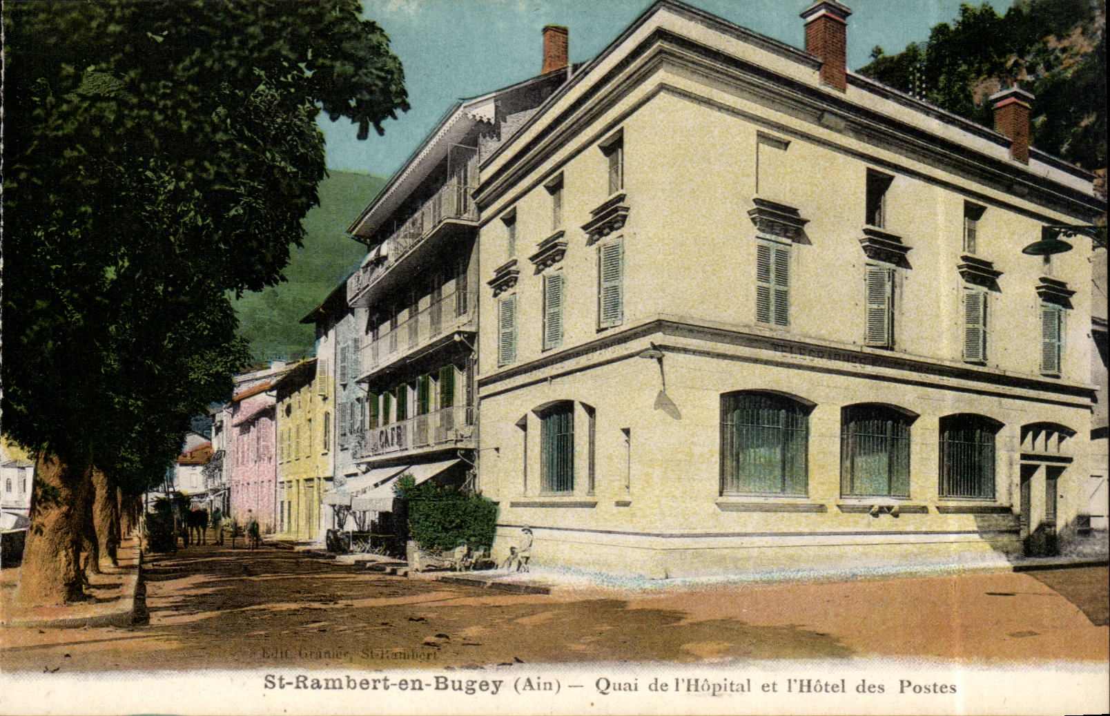 St Rambert in Buget - the Quay of the Hospital and Post office building - CPA