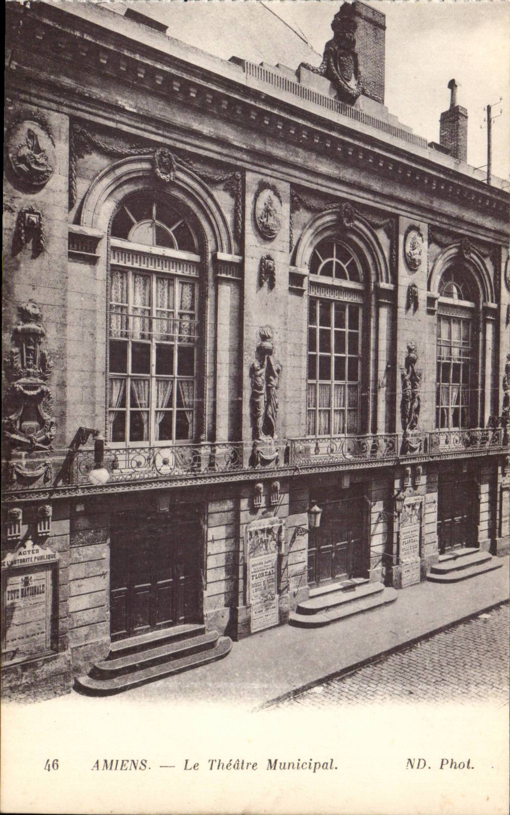 Amiens - the Municipal Theater - CPA
