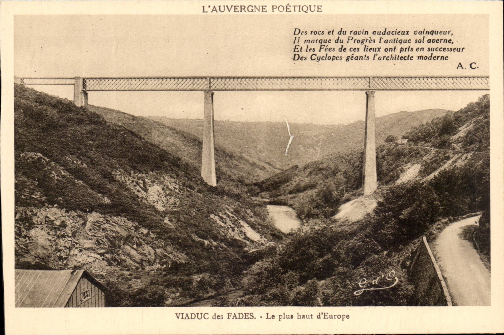Auvergne CPA Viaduct of Insipid highest of Europe