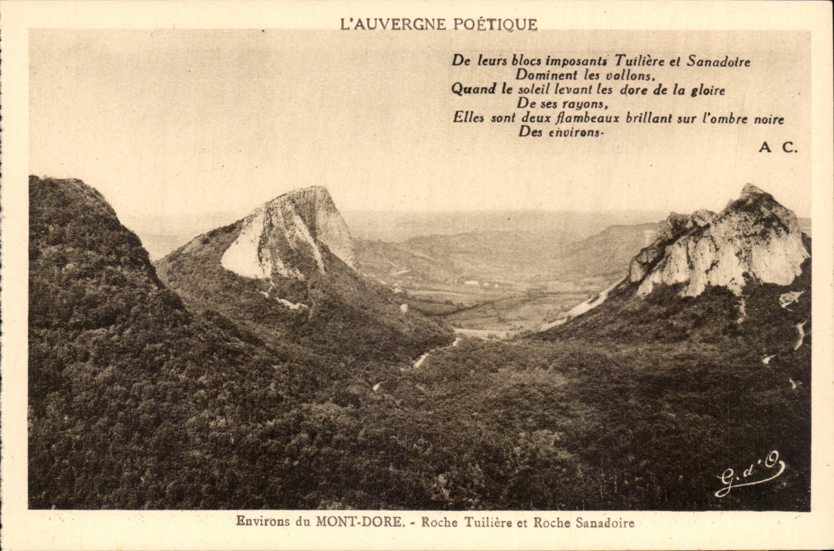 Surroundings of the Mount Gild CPA Roche Tuiliere and rock sanadoire