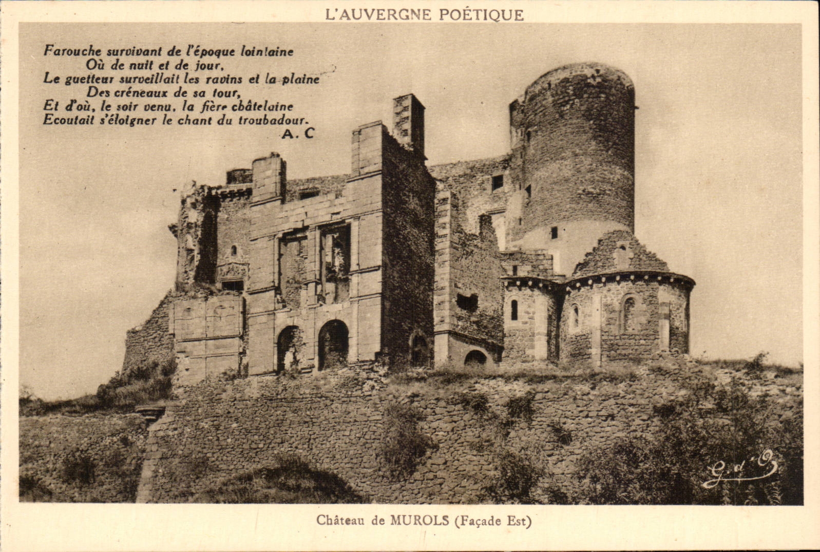 Auvergne CPA Castle of Murols
