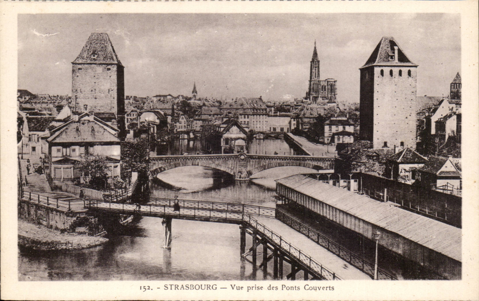 Strasbourg CPA Seen from of the covered bridges