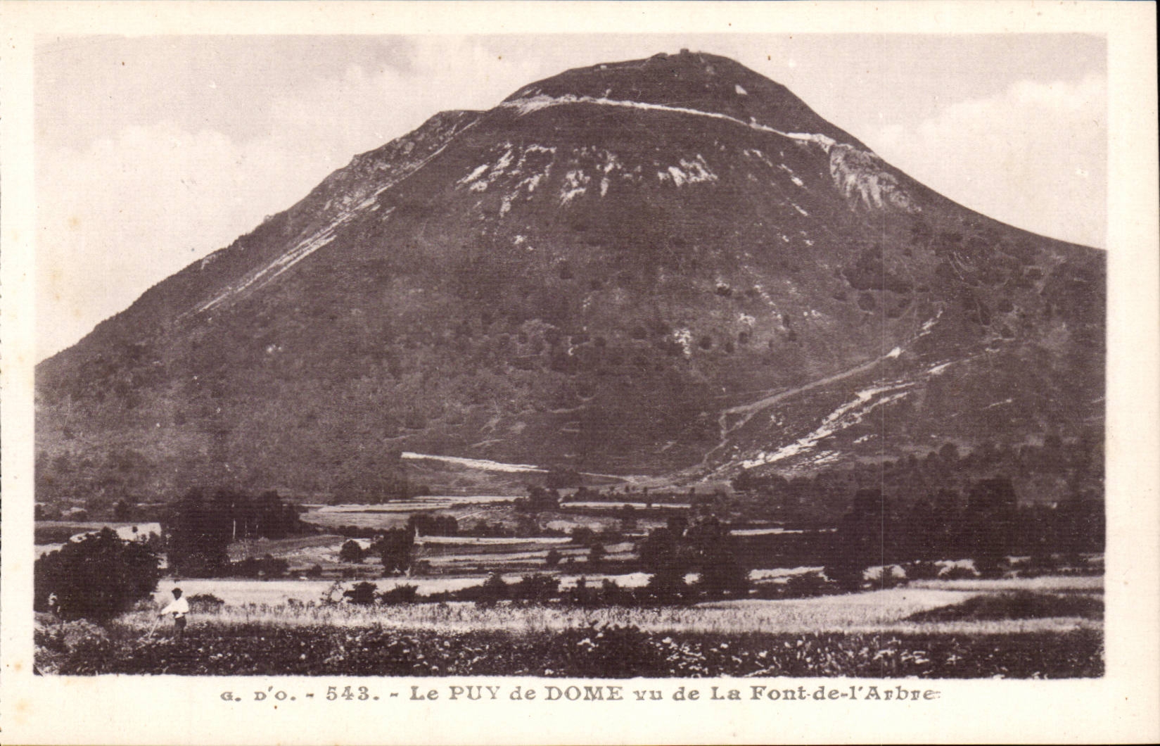 CPA the puy of Dome seen of Make tree