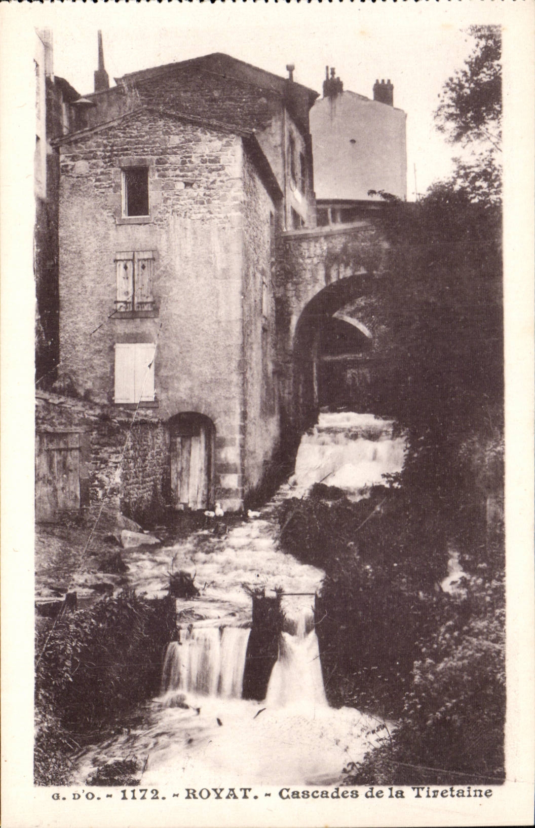 CPA Royat Kaskaden von Tiretaine