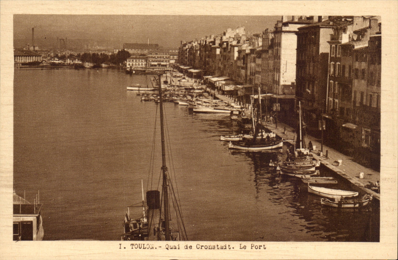CPA Toulon Quay of Cronstadt the port