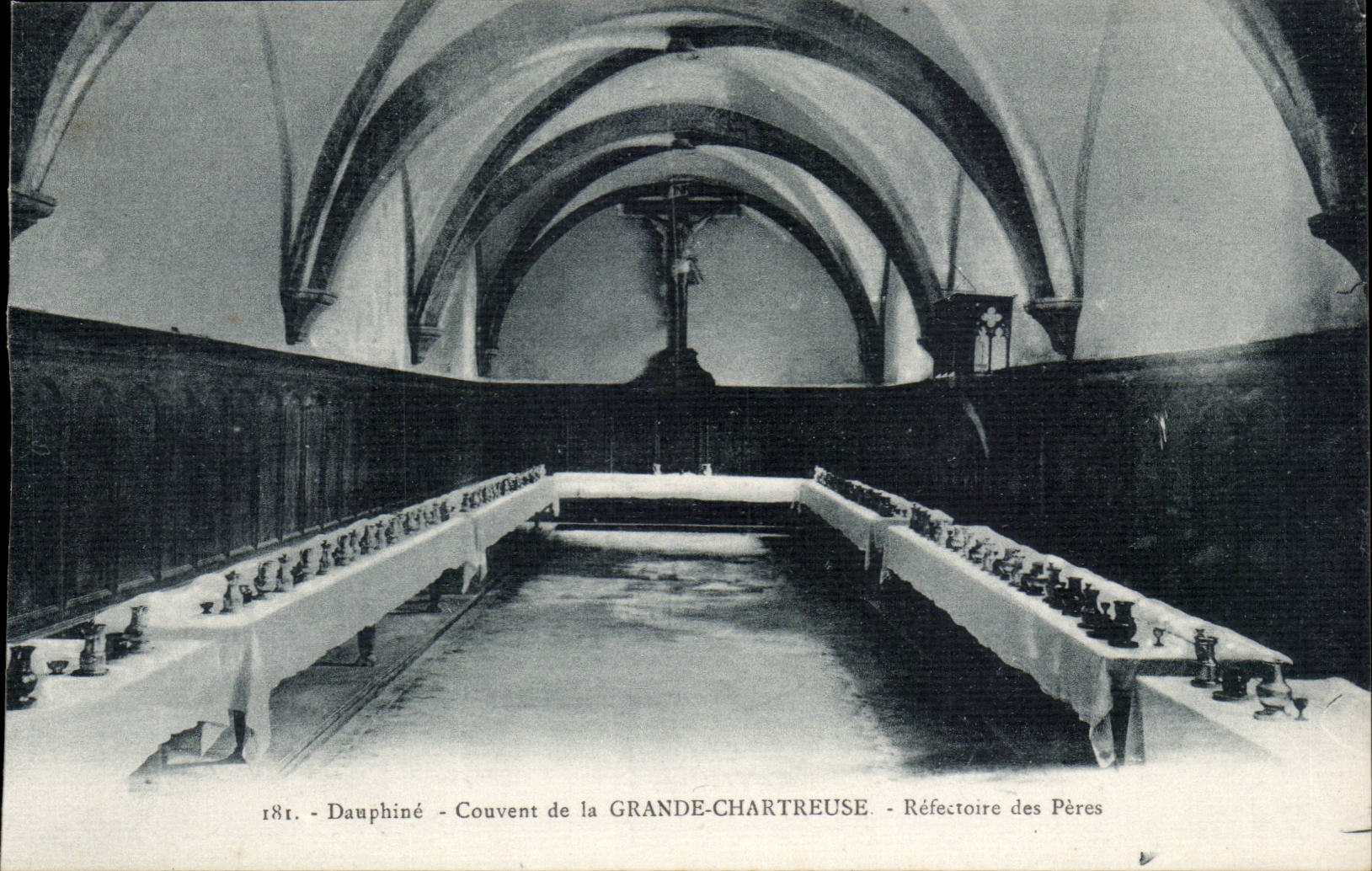 CPA Dauphine grosses Chartreuse Brut-Refektorium der Vater