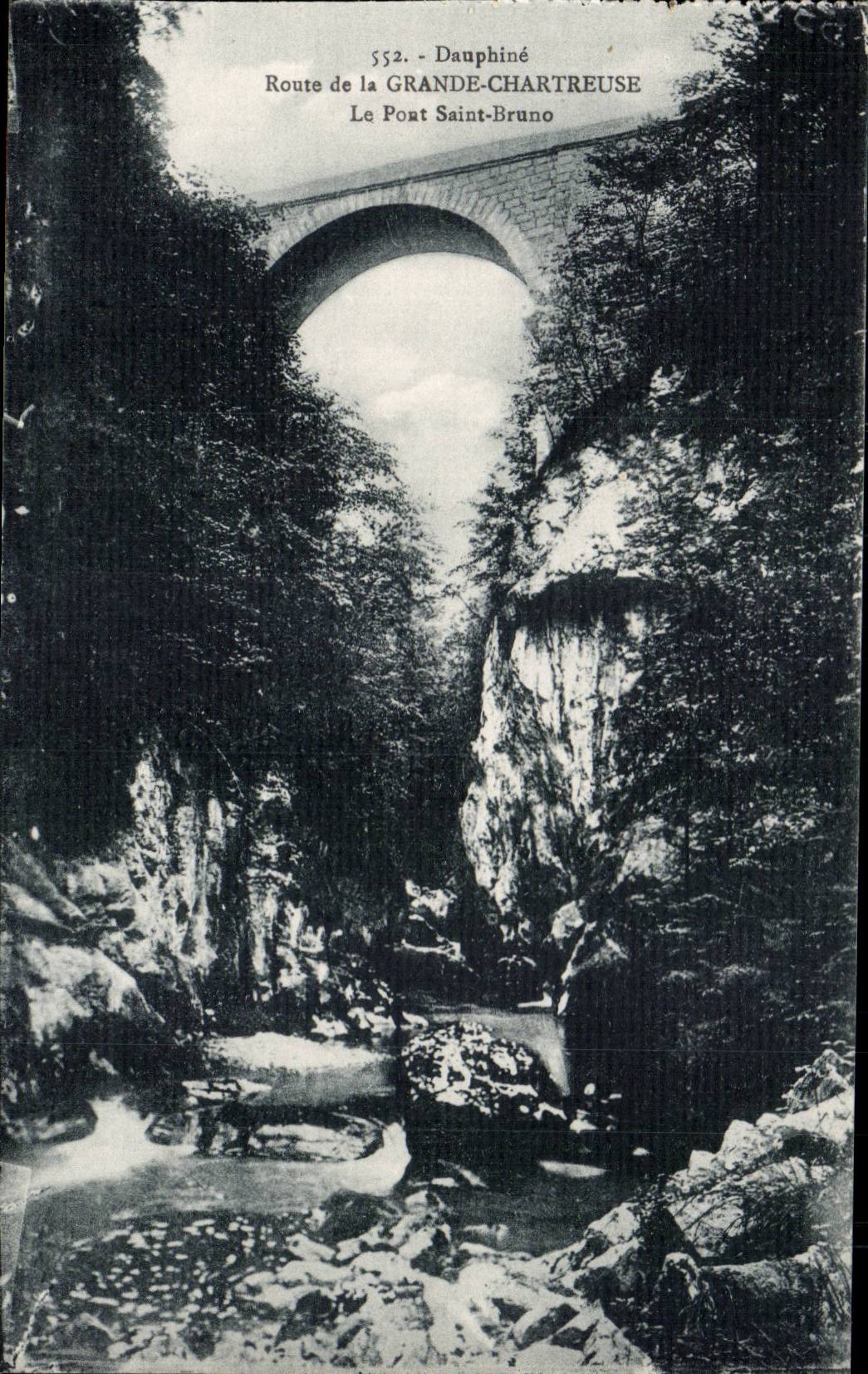 Strasse Dauphine-CPA von grossem Chartreuse die Brucke Saint Bruno