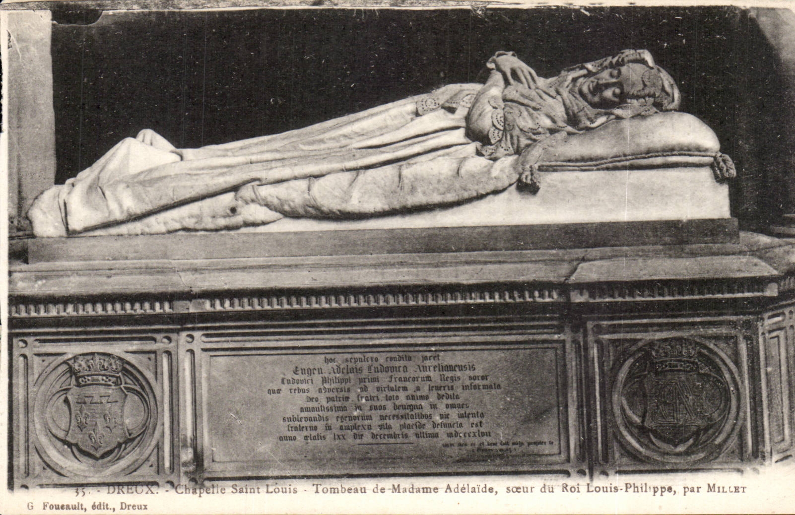Dreux - Vault Saint Louis - Tomb of Mrs Adelaide soer of King Louis Philippe by Millet - CPA