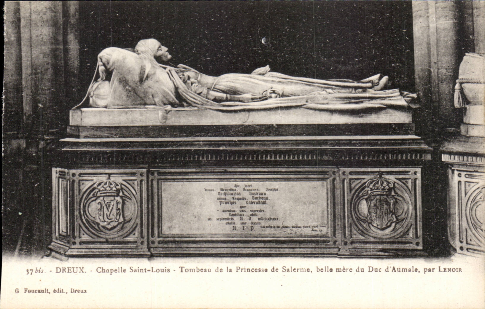 Dreux - La Chapelle Holy Louis - Tomb of the Princess of Salerme - CPA