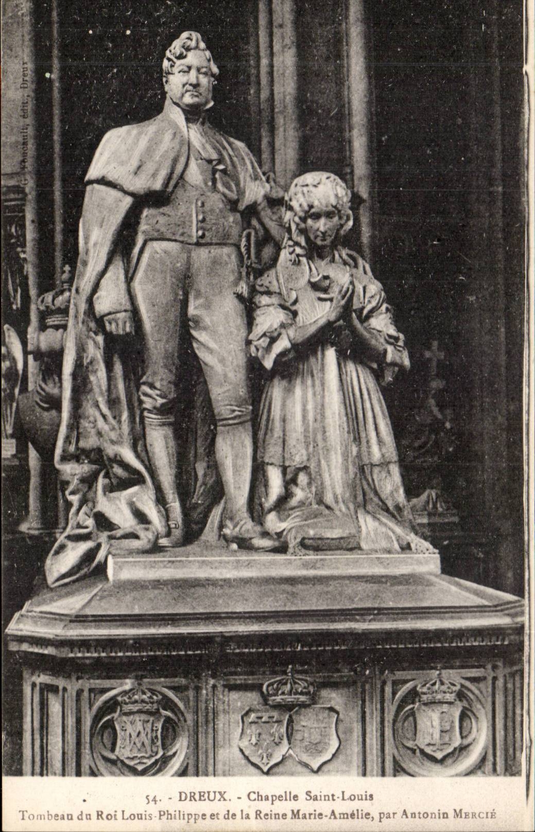 Dreux - La Chapelle Holy Louis - Tomb of King Louis Philippe and Reine Marie Amelie - CPA