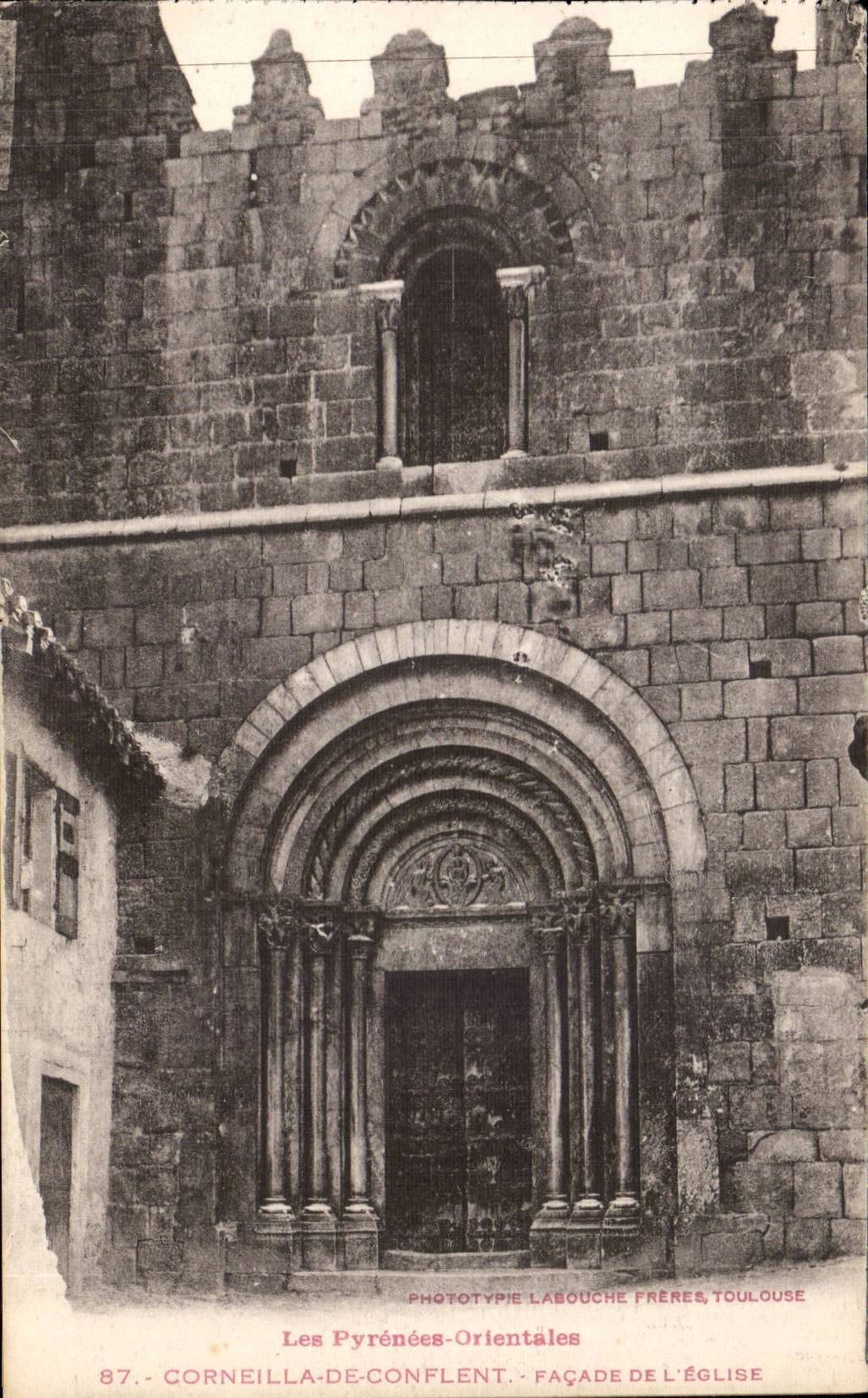 Corneilla de Conflent - die Kirche - Front - CPA