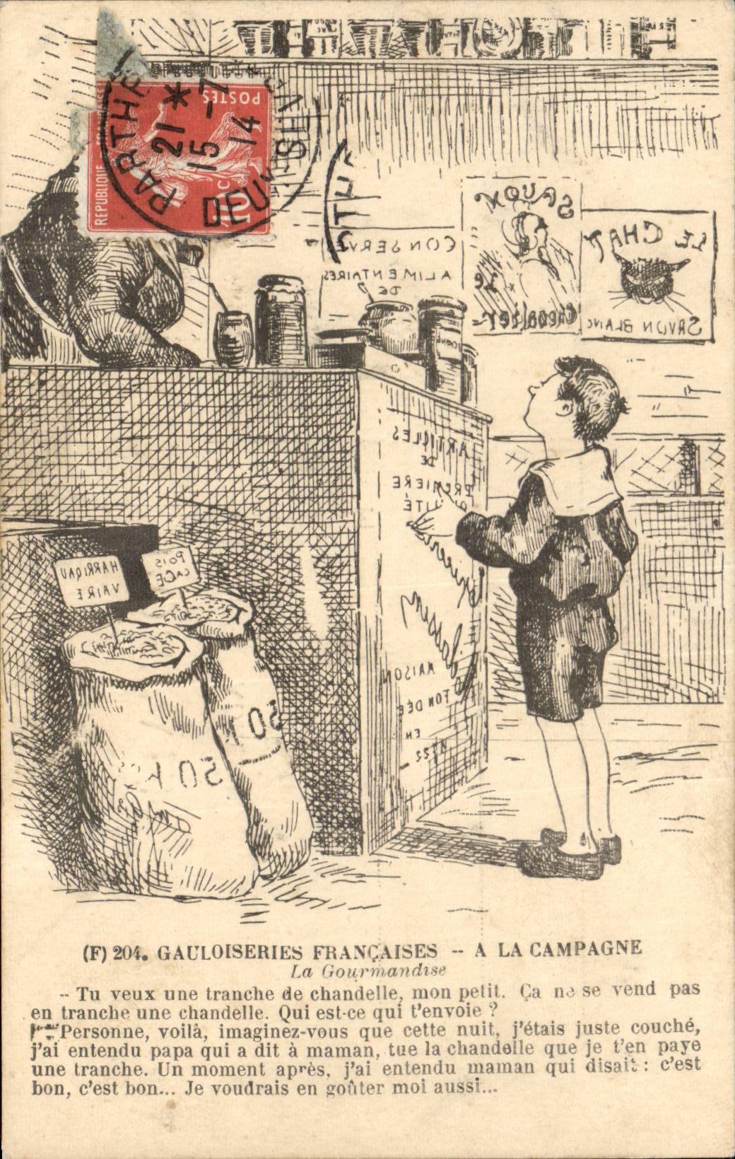 Illustrateurs - Gauloiseries Francaises - A La Campagne - La Gourmandise