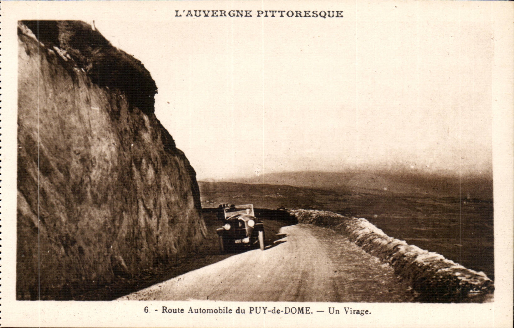Route Automobile du Puy de Dome - a Turn - Picturesque Auvergne CPA
