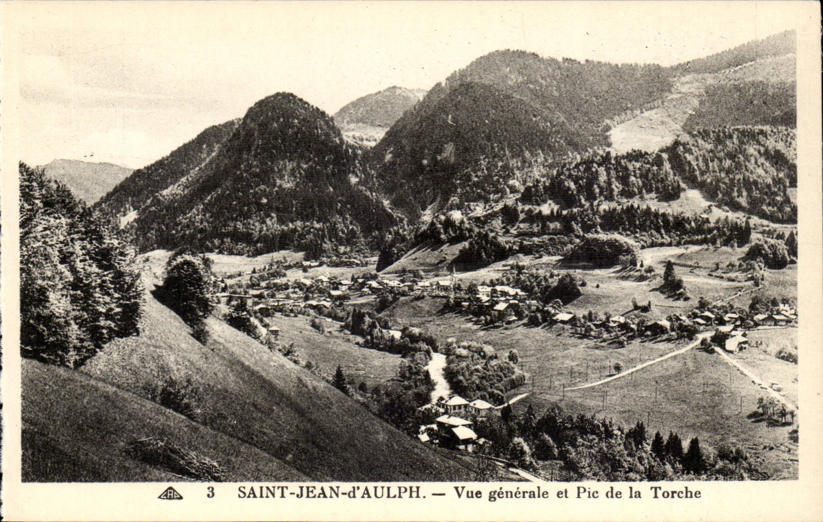 Saint Jean d' Aulph - View and Peak of the Torch - CPA