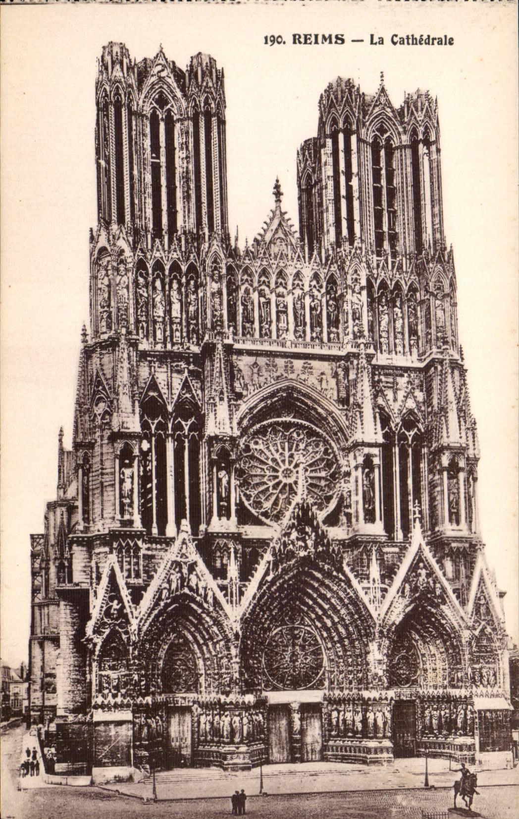 Reims - the Cathedral - CPA