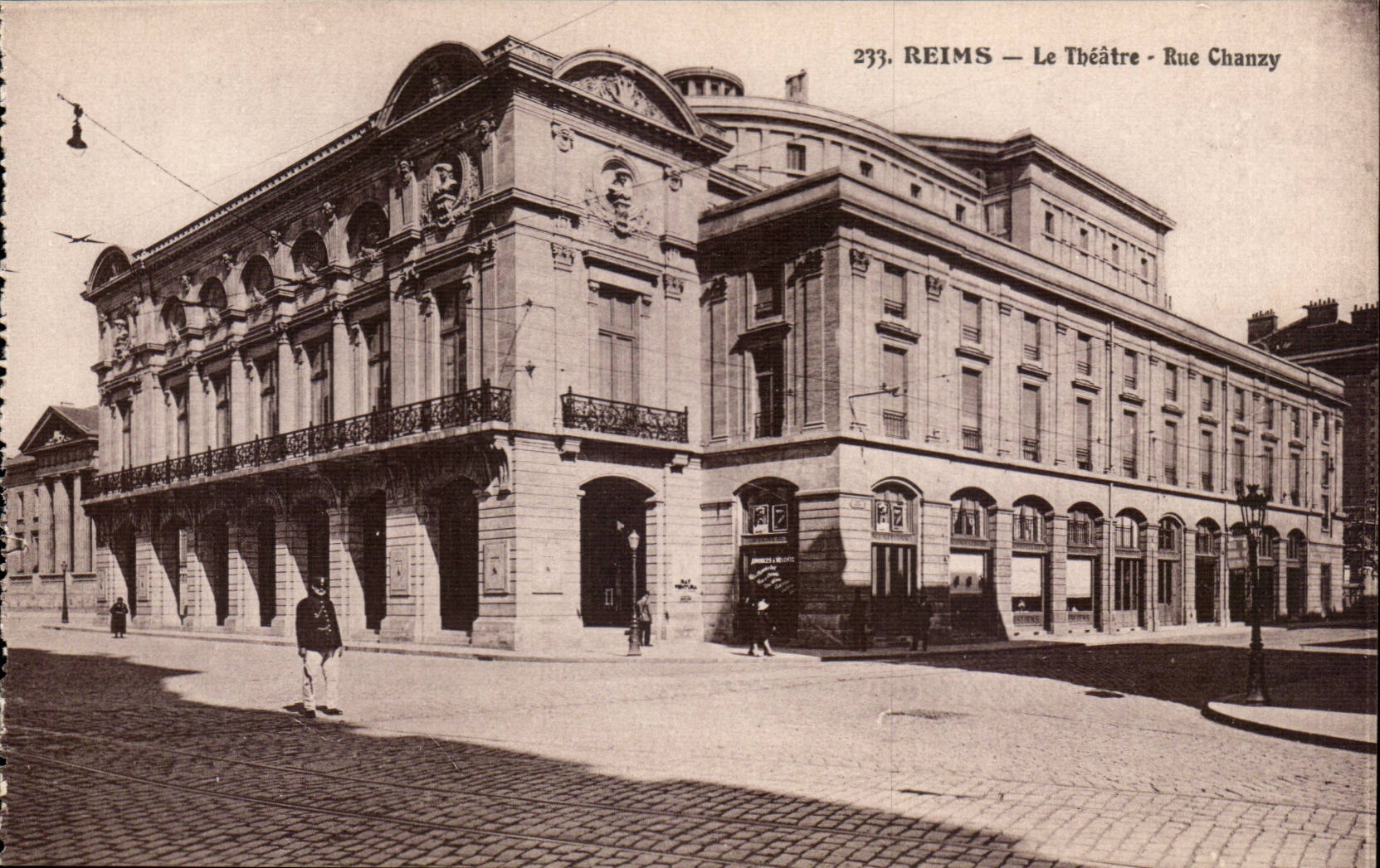 Reims - the Theater - Street Chanzy - CPA