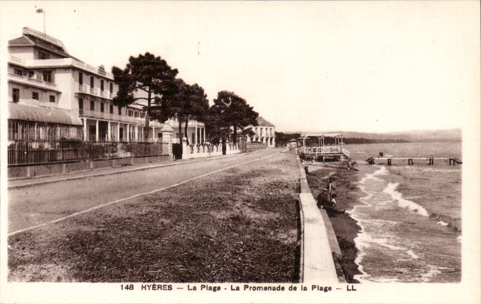 Hyeres - der Strand des Wegs des Strandes - CPA