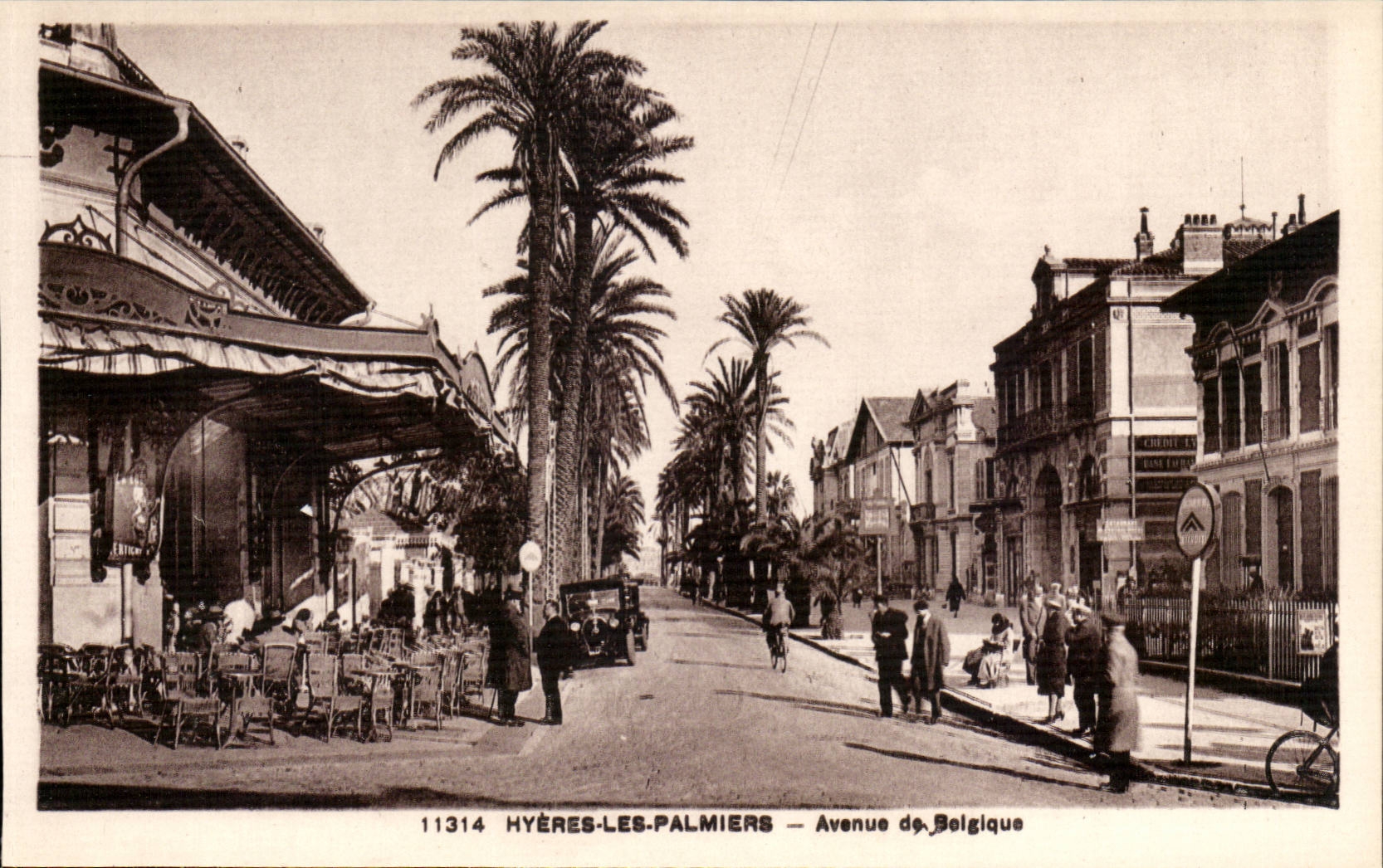 Hyeres - Allee von Belgien CPA