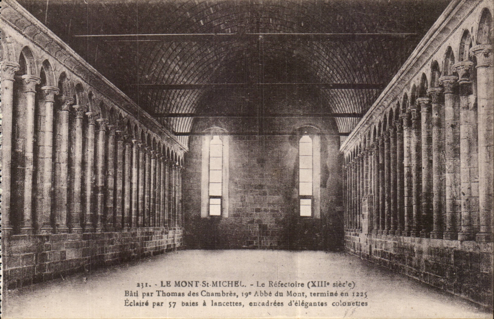 Mont Saint Michel - the Refectory - the CPA