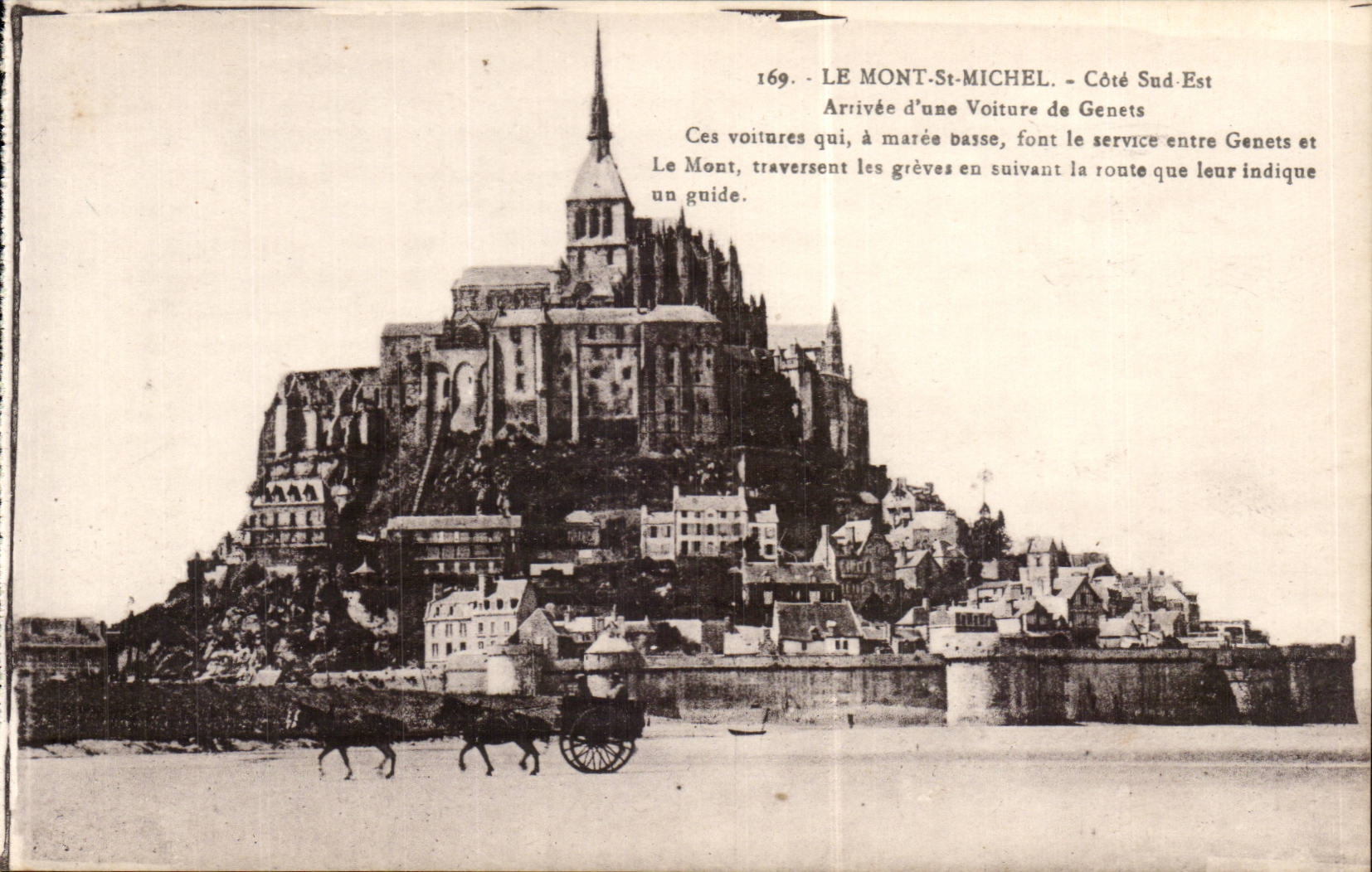 Mont Saint Michel - Southern Dimension Is - Arrival of a car of Brooms - horse - horse - CPA