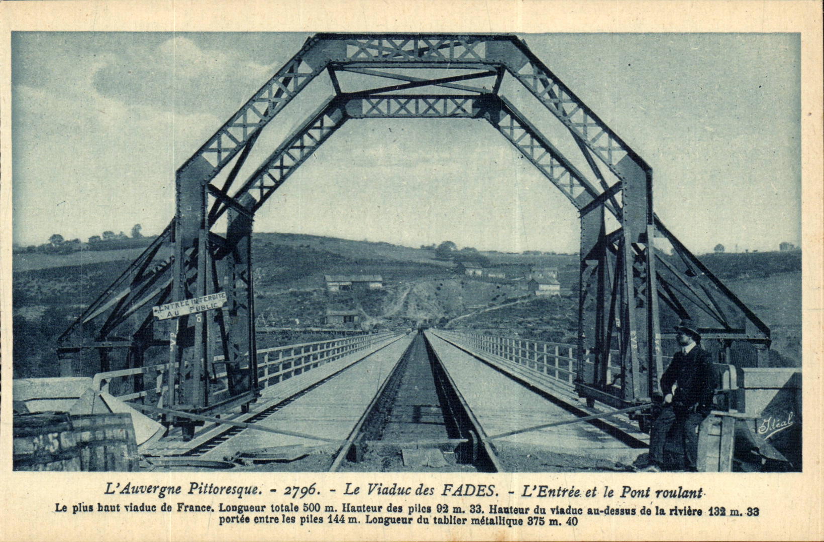 Insipid - Viaduct - Entrance and Overhead travelling crane - man - CPA