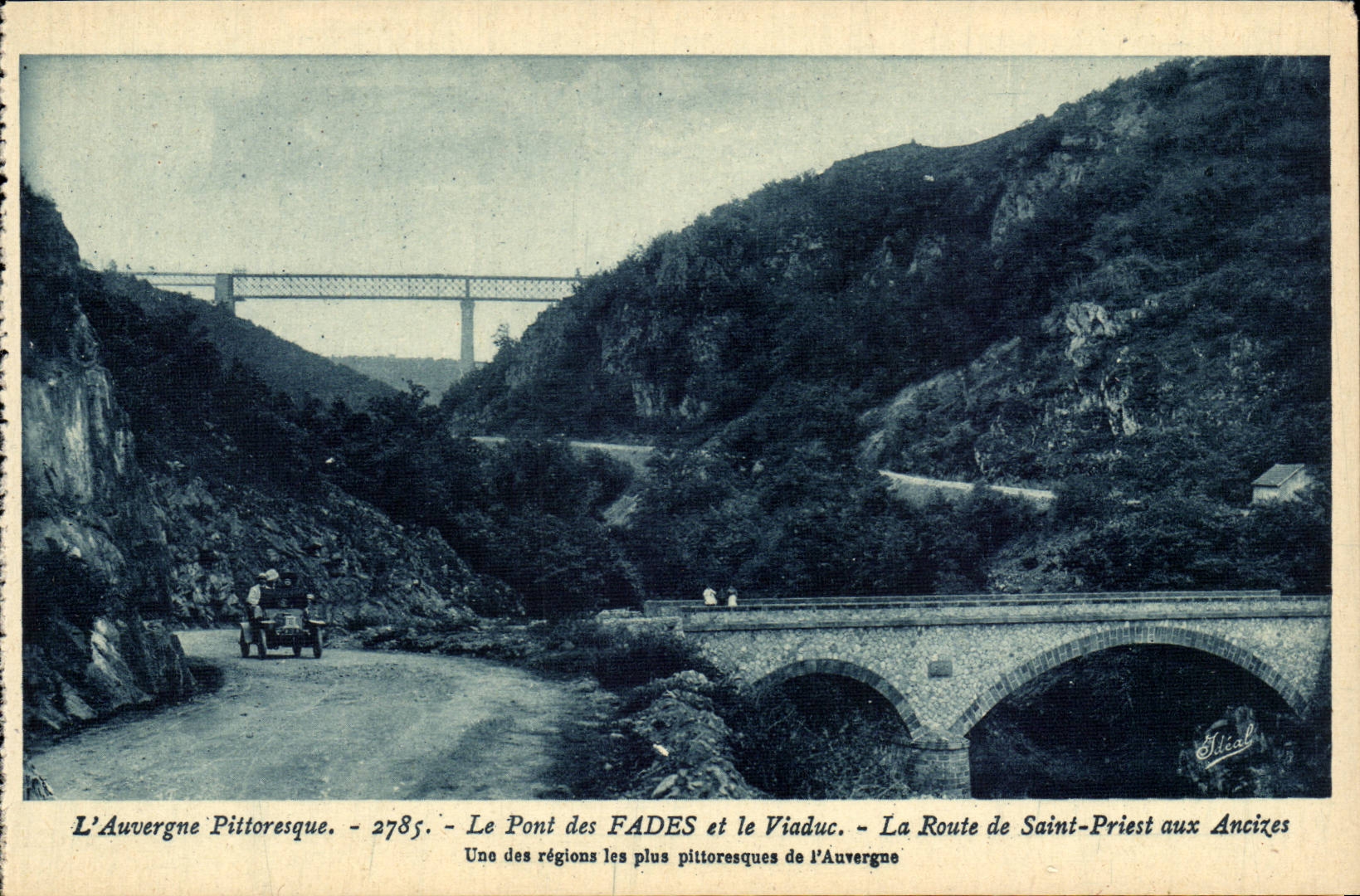 Auvergne CPA Viaduct of Insipid Bridge the road of Saint priest in Ancizes