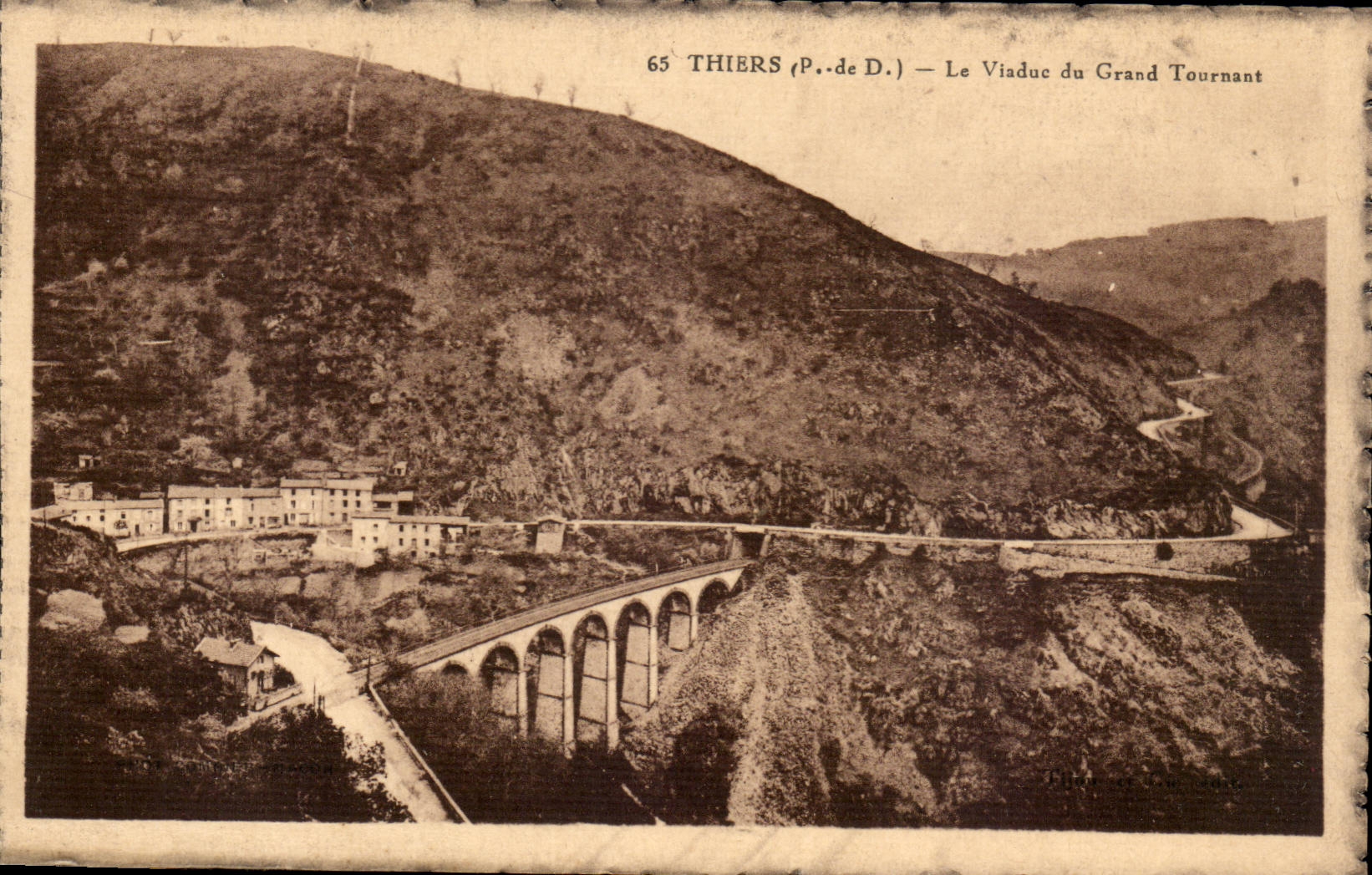 Auvergne Thiers the viaduct of the great turning