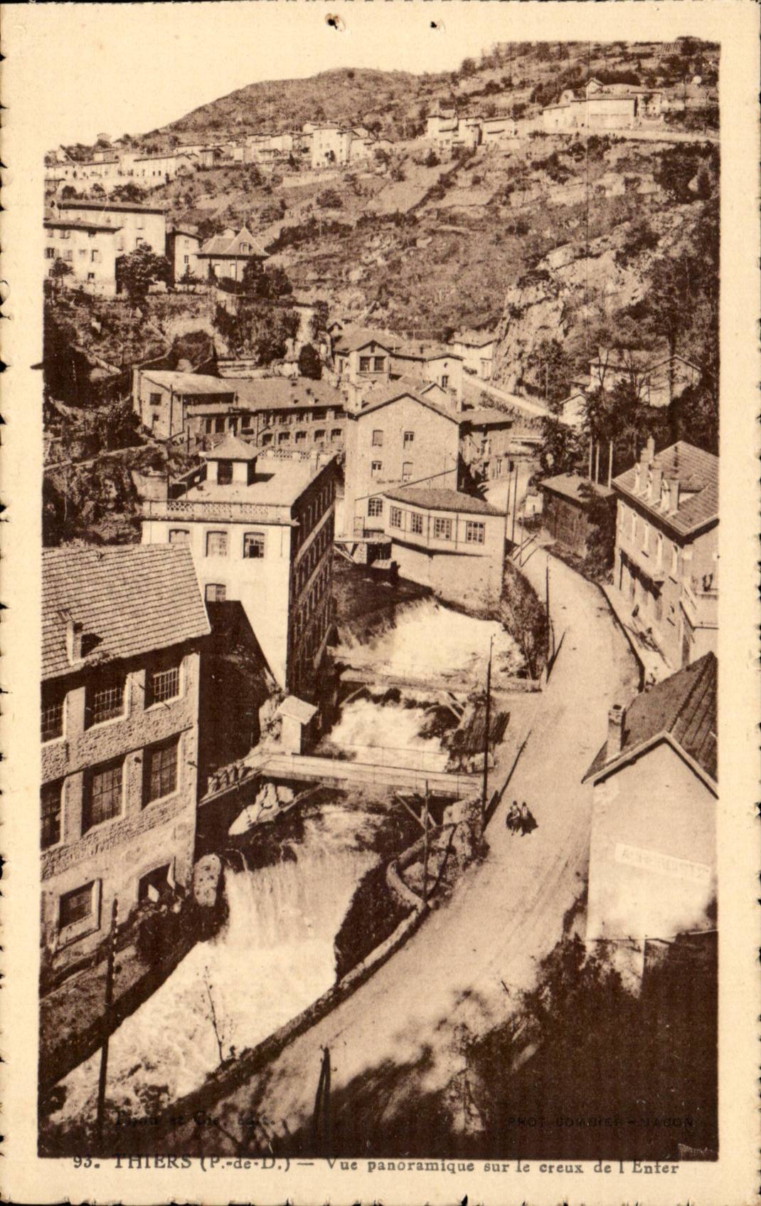 Auvergne Thiers Panoramic View on the hollow of the hell