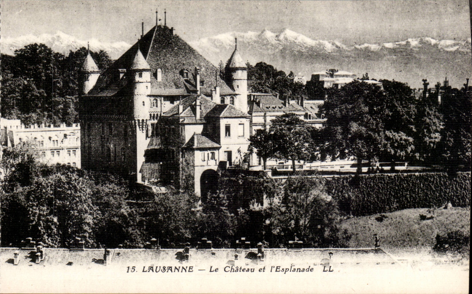 Suisse Lausanne CPA Le chateau et l'esplanade