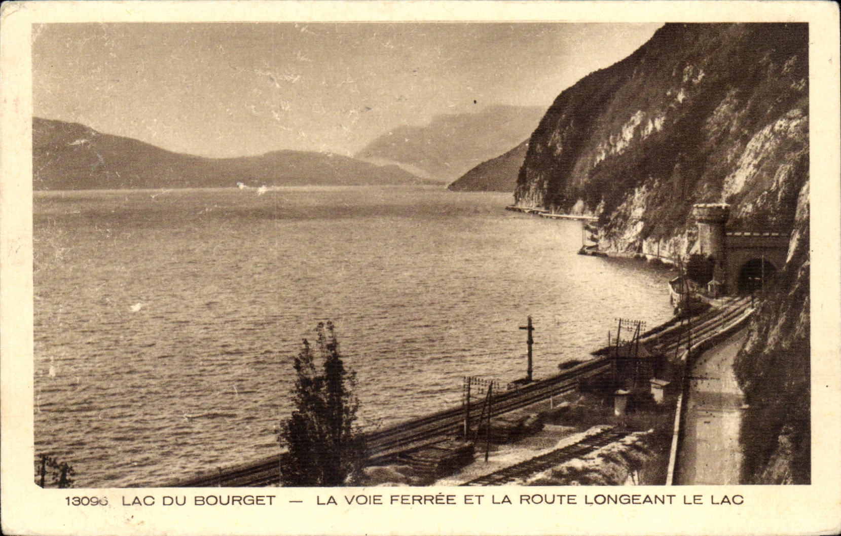 Aix les Bains - Lake of Le Bourget - the Ferree Way - the Road Skirting of the Lake - CPA