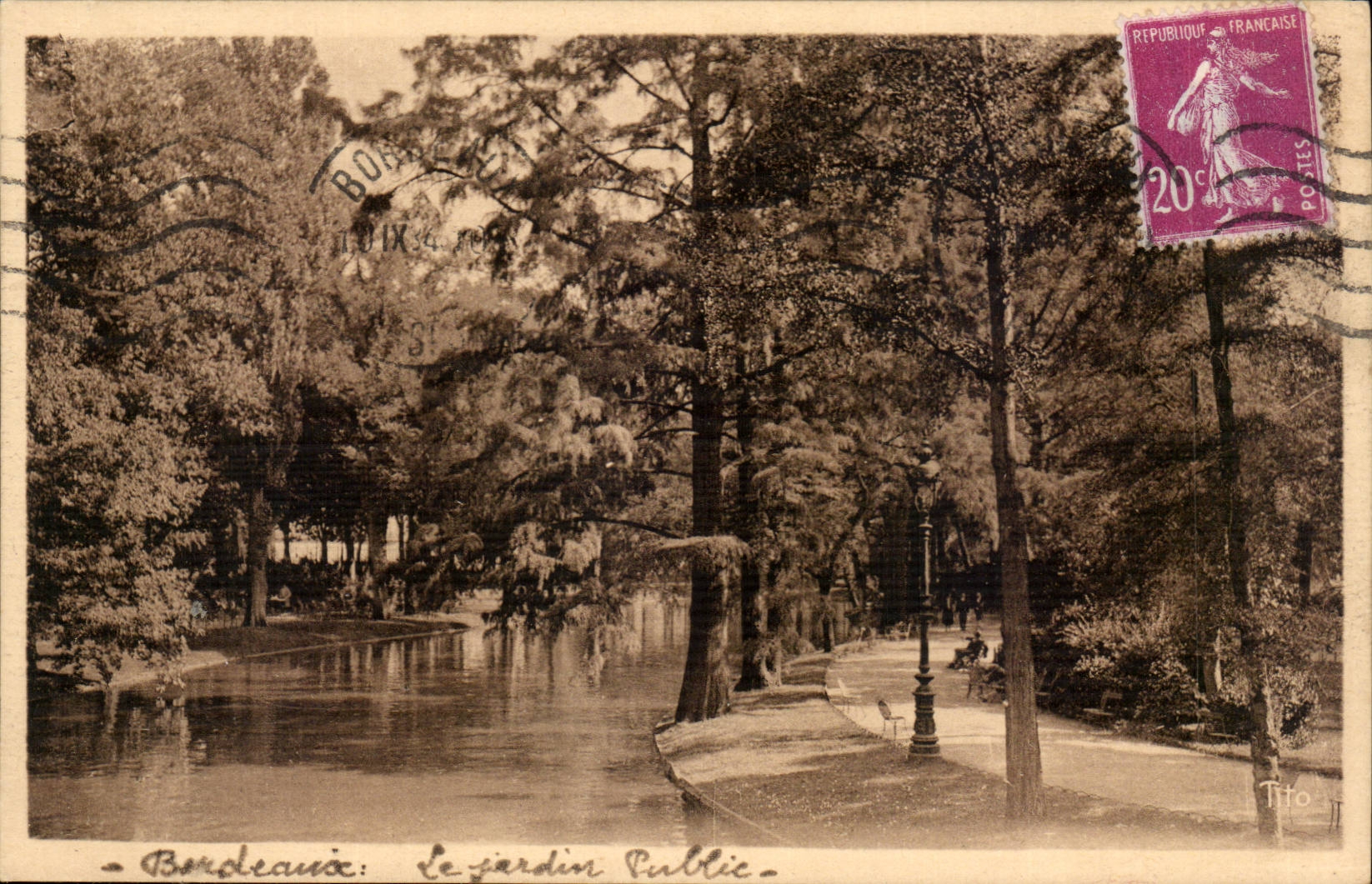 Bordeaux - the Public garden - CPA