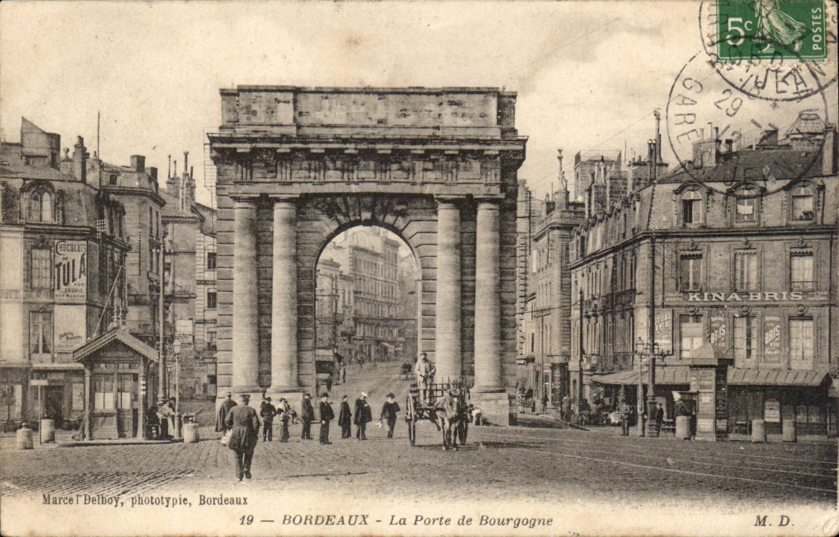 Bordeaux - the Gate of Burgundy - CPA