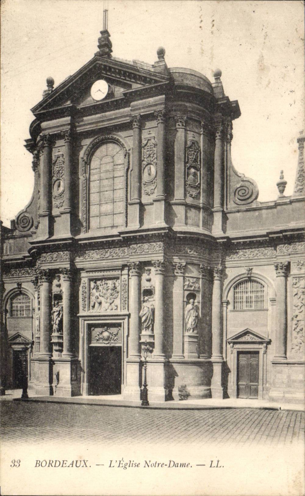 Bordeaux - the Church of Notre Dame - CPA