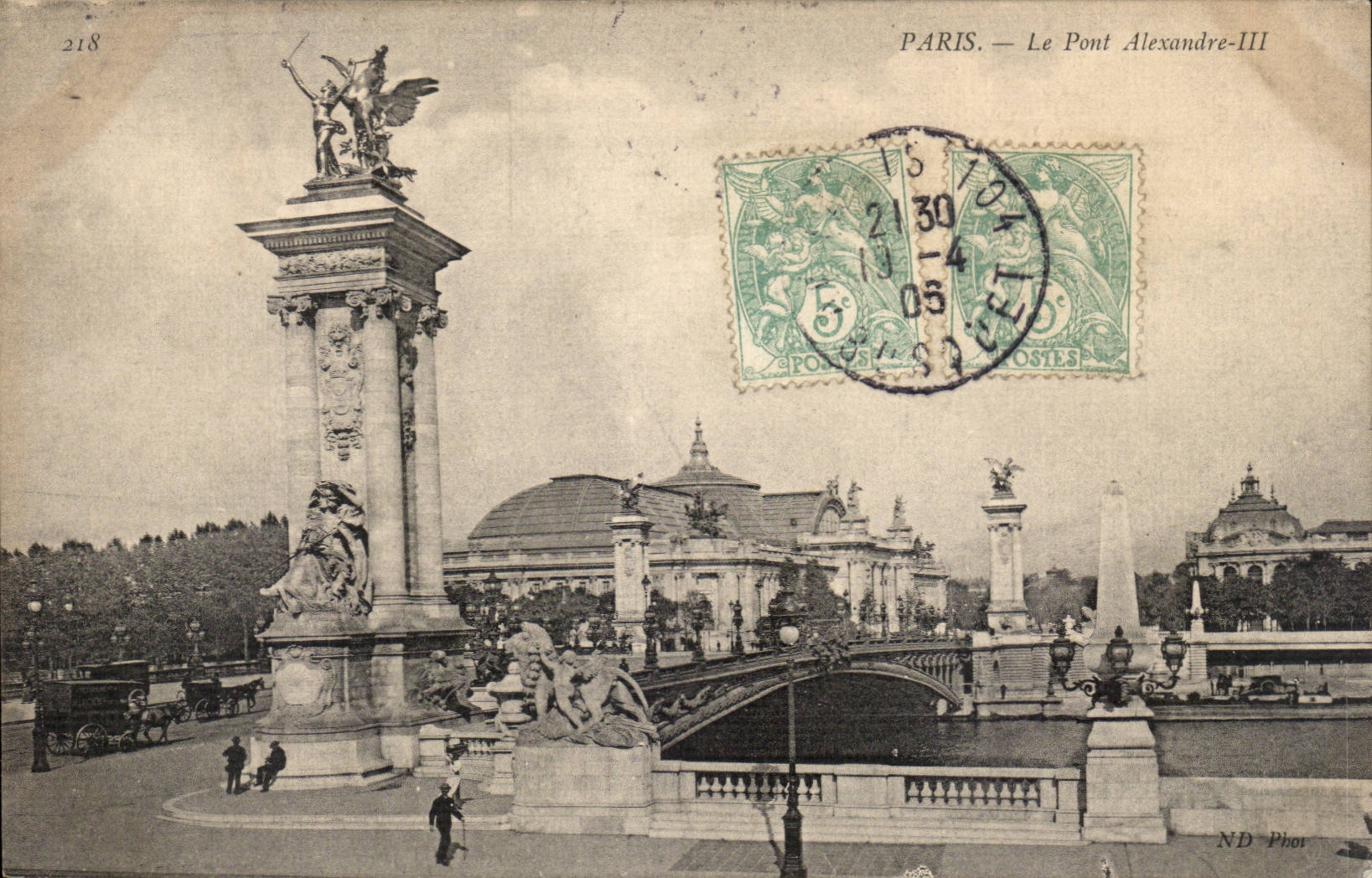 Paris - 7 - the Bridge Alexandre III - CPA