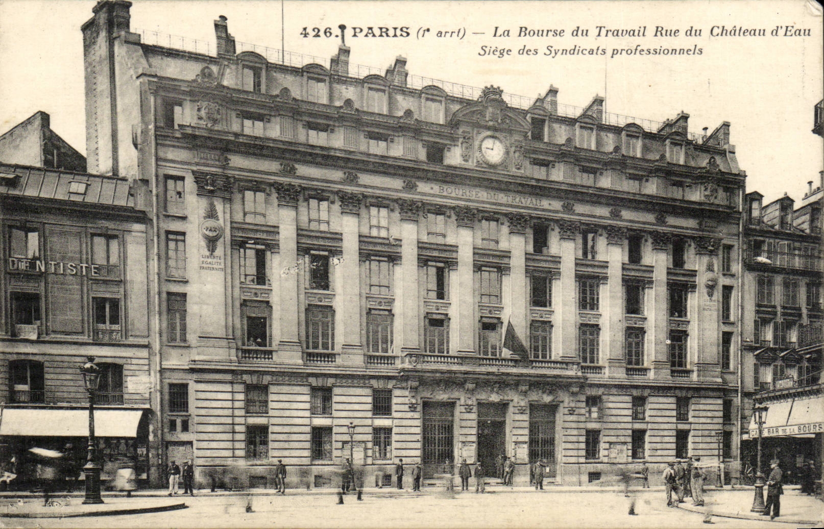 Paris - 1 - La Bourse du Travail - Rue du Chateau D'eau CPA 