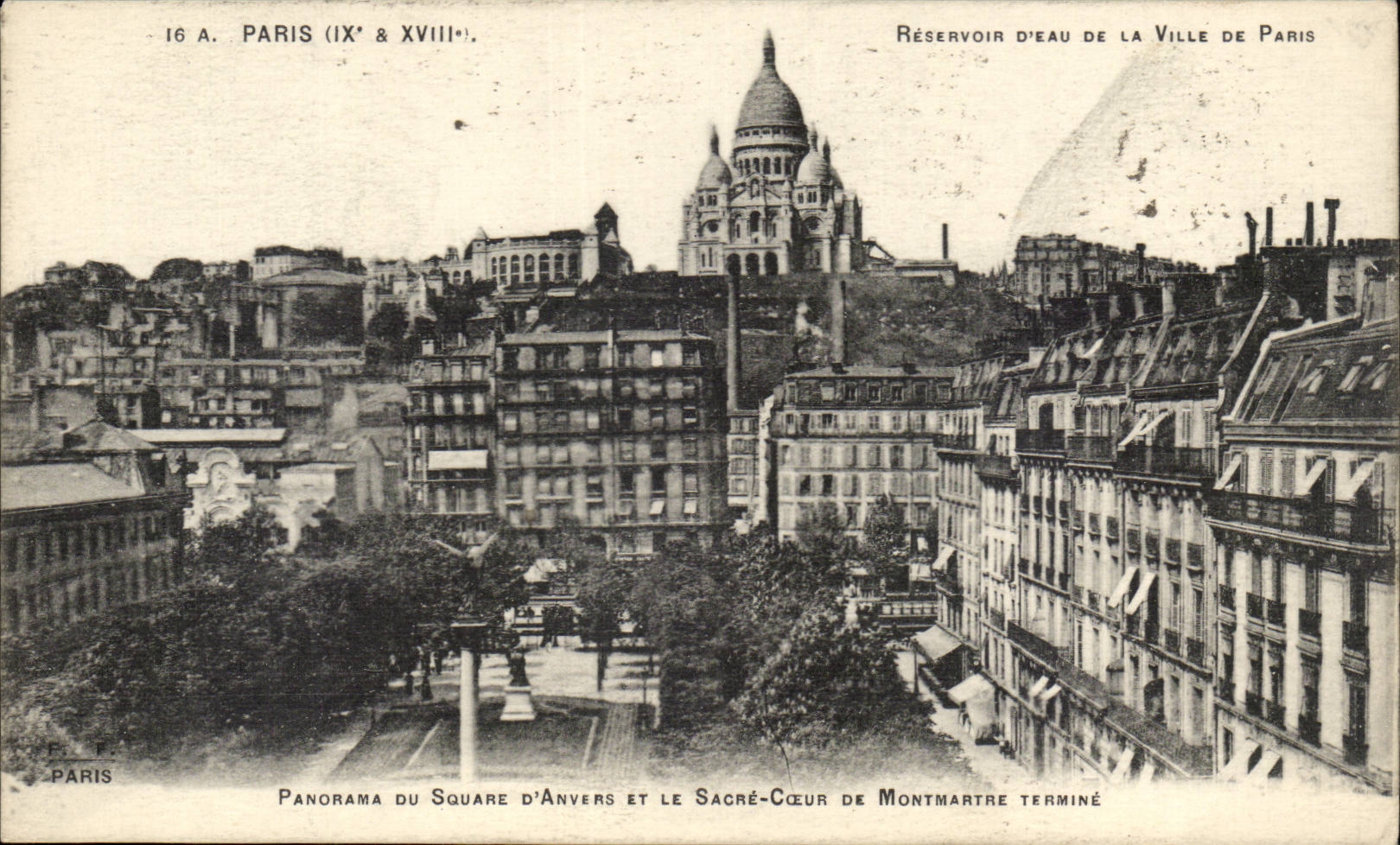 Paris - 9 - Water tank of the City Panorama ddu public garden of Antwerp Crowns Heart - CPA