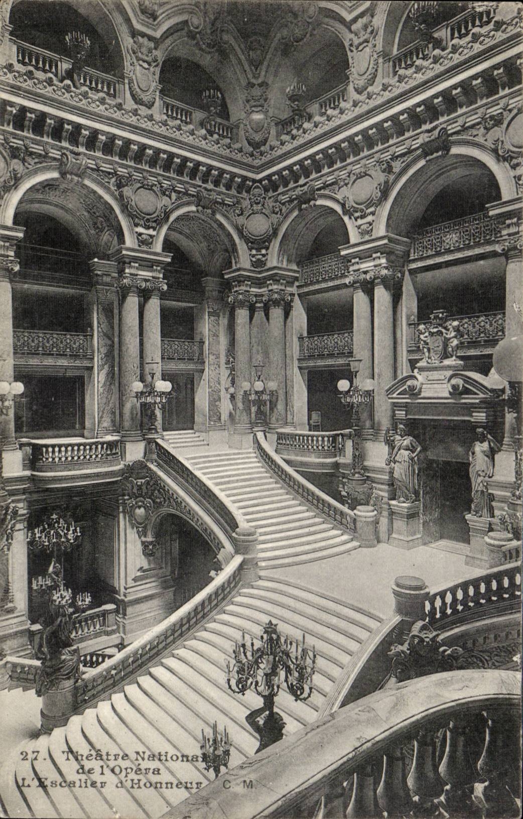 Paris - 8 - Staircase - the Opera - CPA