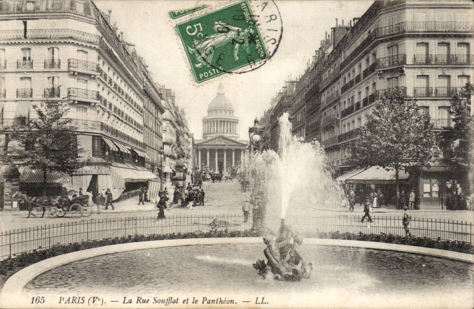 Paris 5 - The Pantheon - the Street Soufflot - CPA