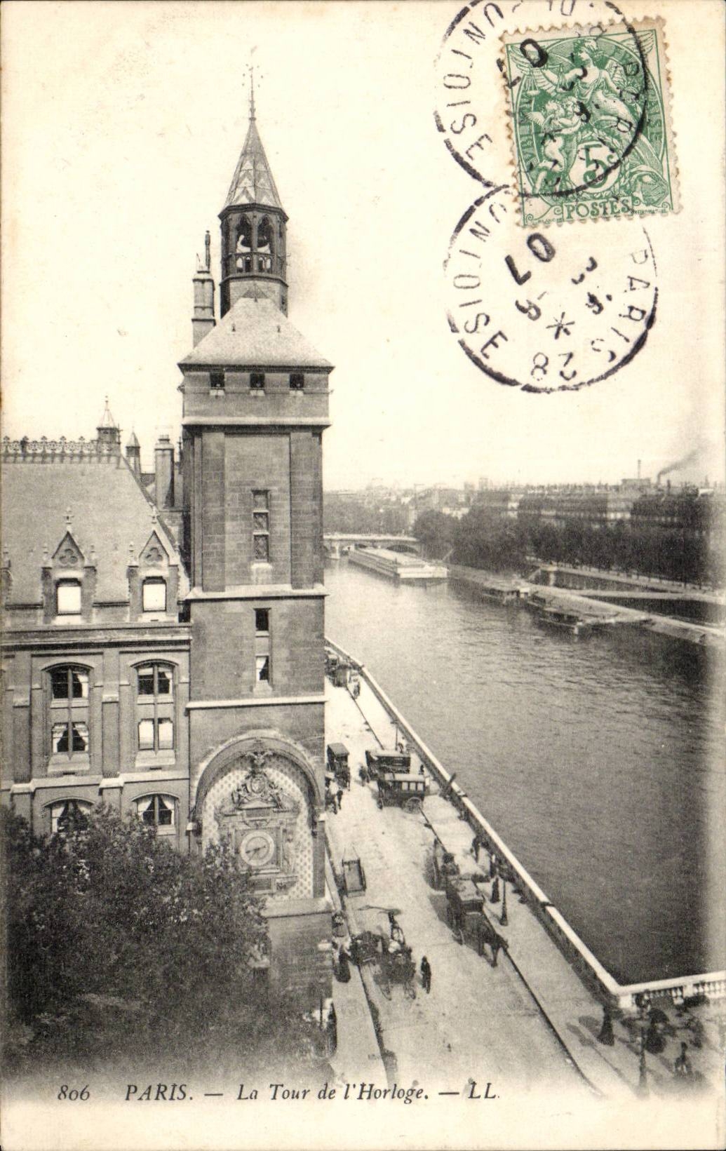 Paris 7 - The Tower of Clock CPA