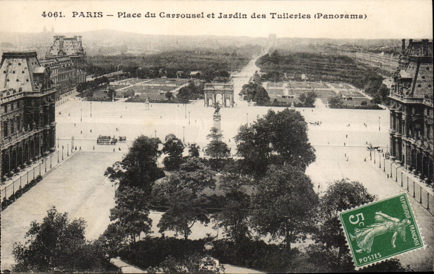 Paris 1 - Place du Carrousel et Jardin des Tuileries CPA 