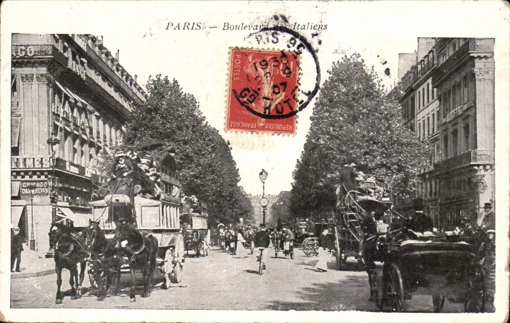 Paris 2 - Boulevard of Italians CPA