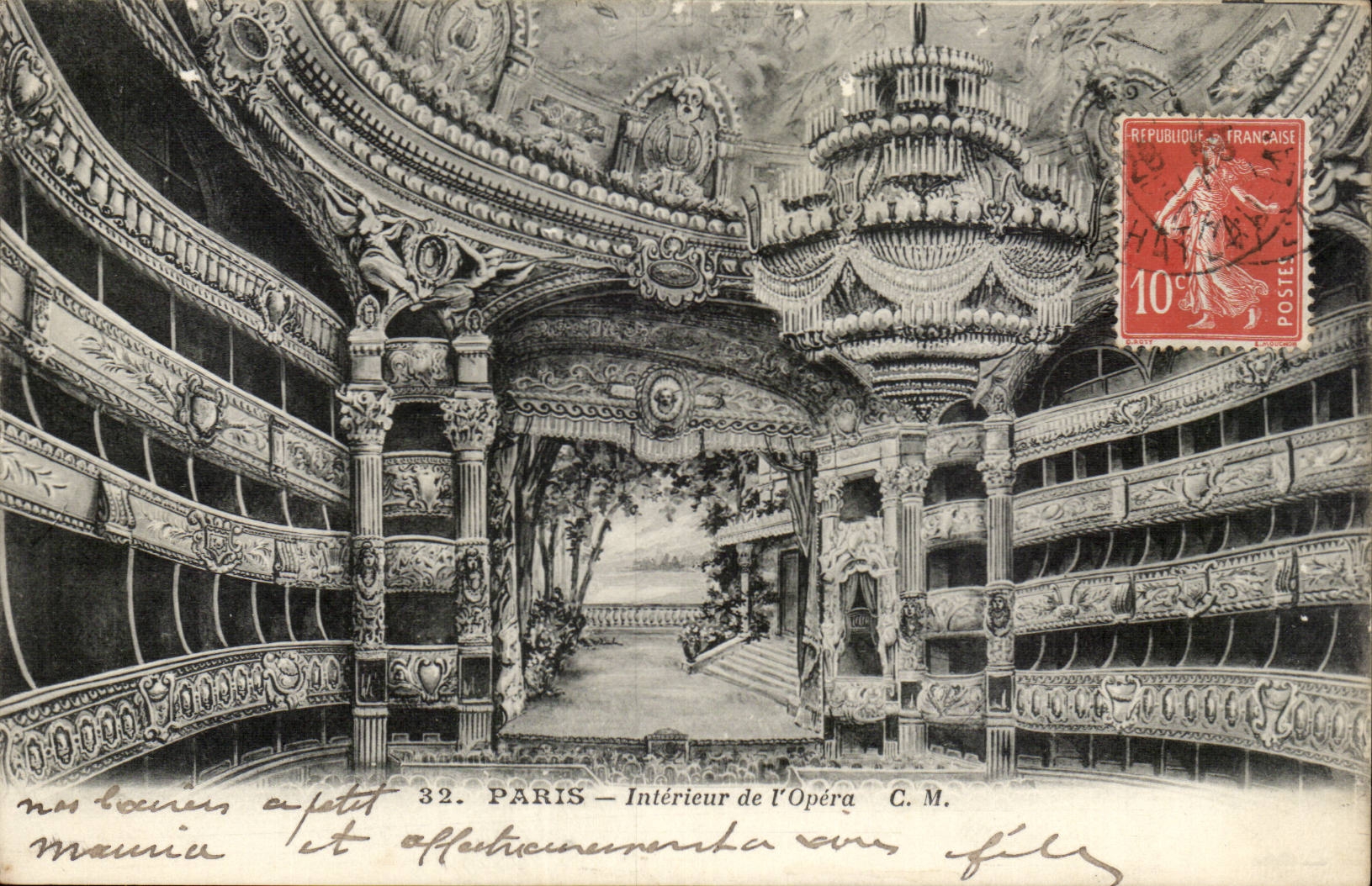 Paris - 8 Interior of Opera CPA