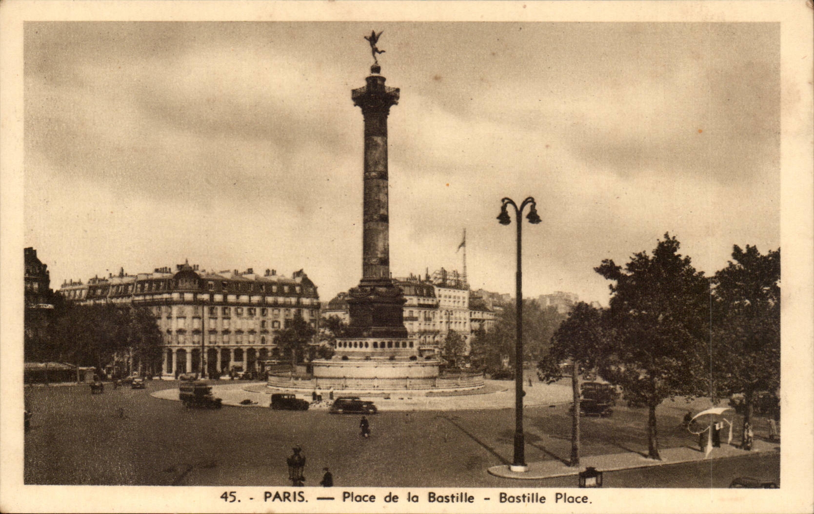 Paris - 1 - Place of the Bastille - CPA