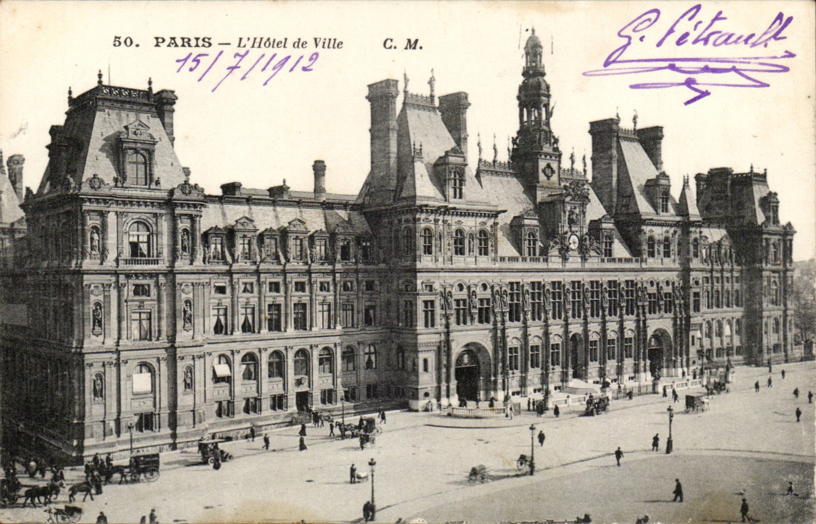 Paris - 1 - L'Hotel de Ville - CPA