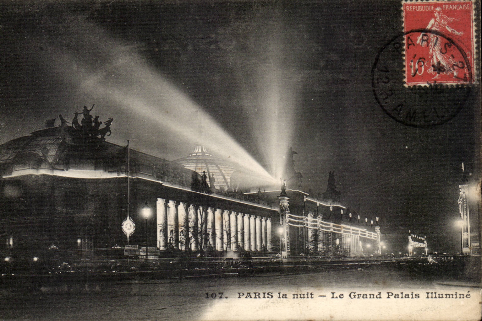 Paris 8 - The Night - Grand Palais CPA