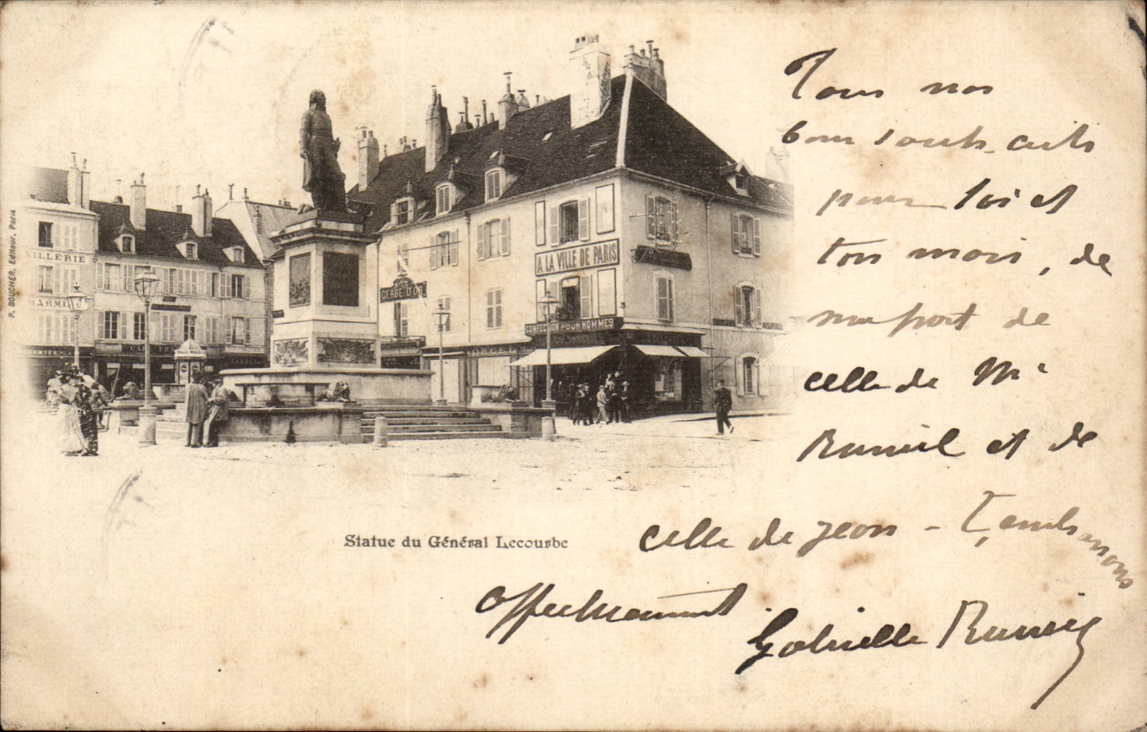 Statue of General Lecourbe CPA